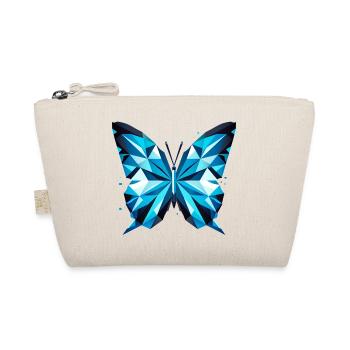 Blauer Schmetterling – Elegante Naturkunst - Bio-Täschchen - Natur - Vorne