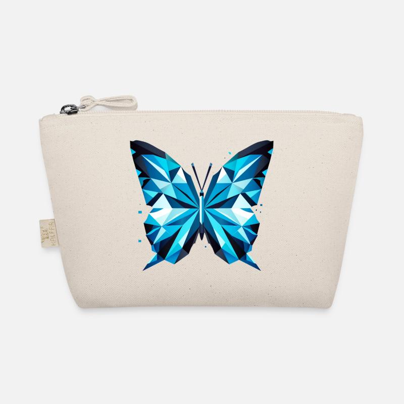 Blue Butterfly – Elegant Nature Art Organic Pouch