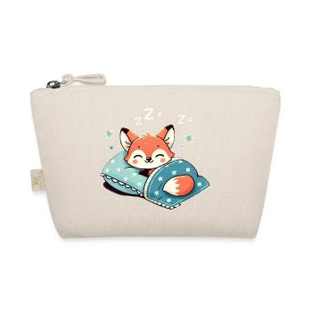 Fox Sleeping In Bed At Night Time - Bio-Täschchen - Natur - Vorne