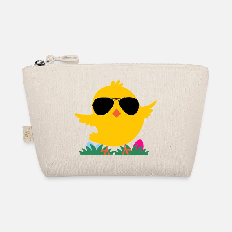 Chick with sunglasses - Organic Pouch - nature