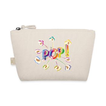 Bright pop typography with colorful popcorn design - Organic Pouch - nature - Front