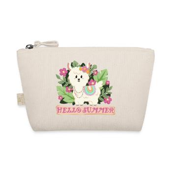 Hello summer Lama Alpaka in Sommerstimmung - Bio-Täschchen - Natur - Vorne