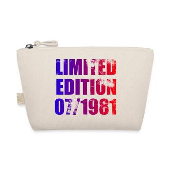 44. Geburtstag Limited Edition 07/1981 - Bio-Täschchen - Natur - Vorne