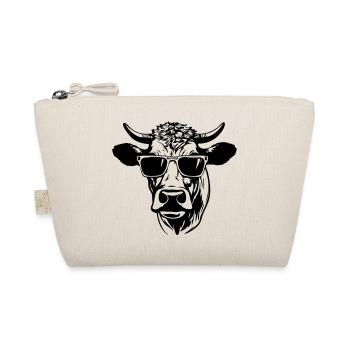 Cow with fancy sunglasses - Organic Pouch - nature - Front