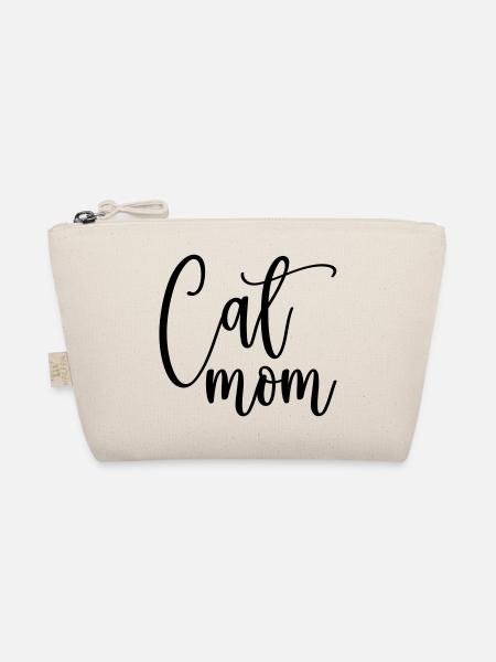 Cat Mom, Katzen Mama, Funny Shirt - Bio-Täschchen - Natur