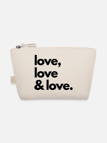 Love tote bag student kit - Organic Pouch - nature - Front