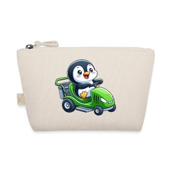 Cute Penguin Lawn Mower Horticulture - Organic Pouch - nature - Front