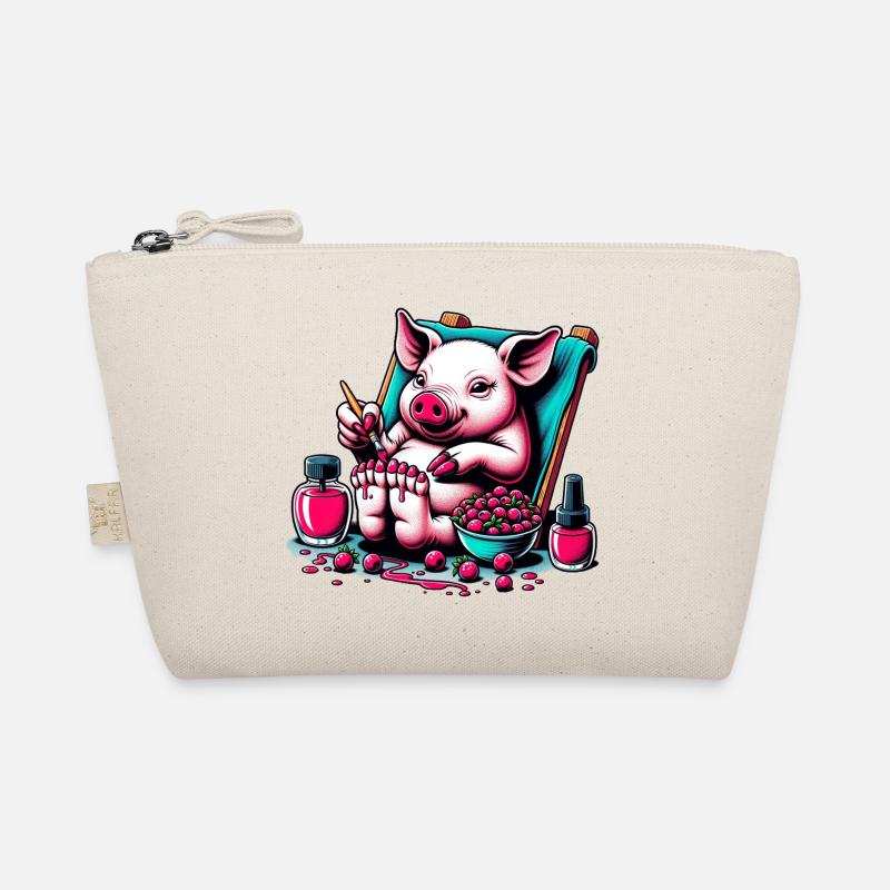 Piggy Pediküre mit Beerenrotlack Bio-Täschchen