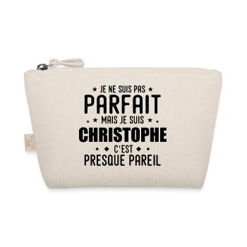 Christophe: authentic, imperfect, top, proud - Organic Pouch - nature - Front