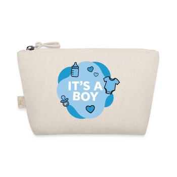 It's a Boy Baby baby shower - Organic Pouch - nature - Front