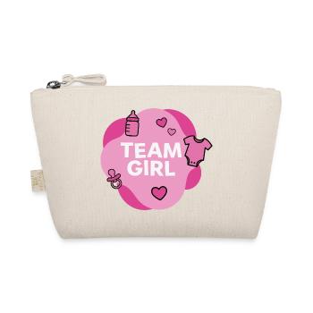 Team Girl Baby Shower Design - Organic Pouch - nature - Front