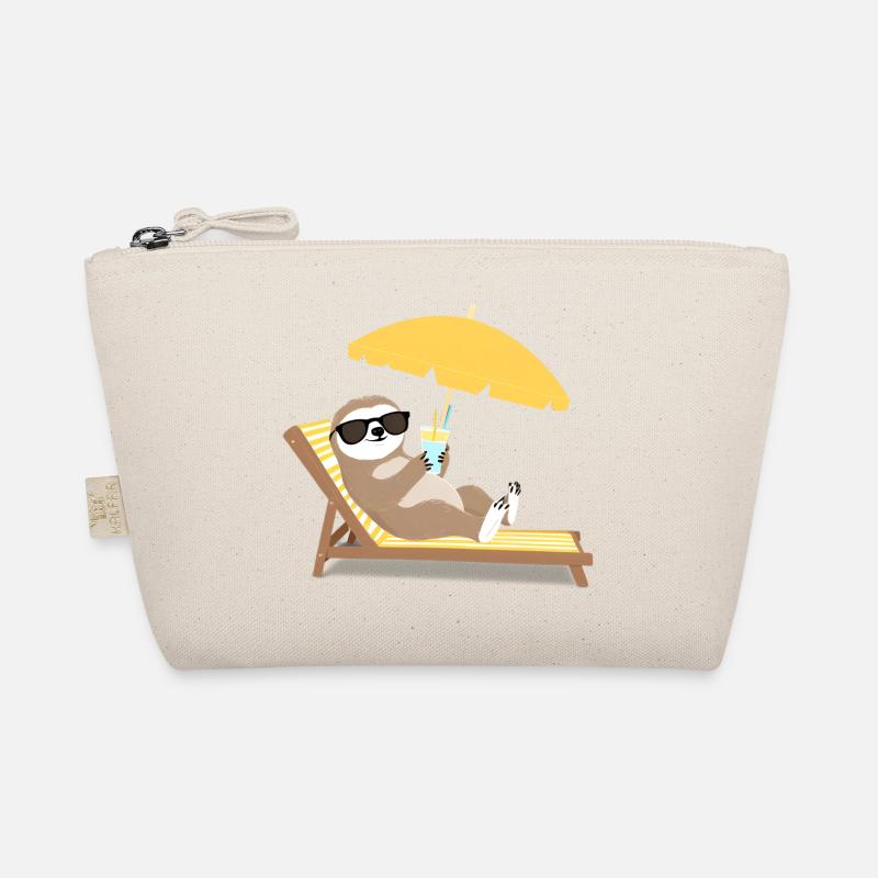 Sloth with sunglasses and cocktail Organic Pouch