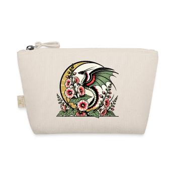 Dragon and Flower Sleeve Tattoo Design - Organic Pouch - nature - Front