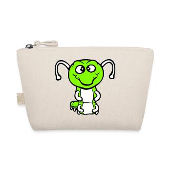 Caterpillar Friendly sweet lovely smiles happy Comic - Organic Pouch - nature - Front