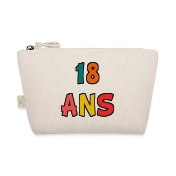 18. 18 JAHRE ALT. 18-JÄHRIGES JUBILÄUM. 18. GEBURTSTAG. - Bio-Täschchen - Natur - Vorne