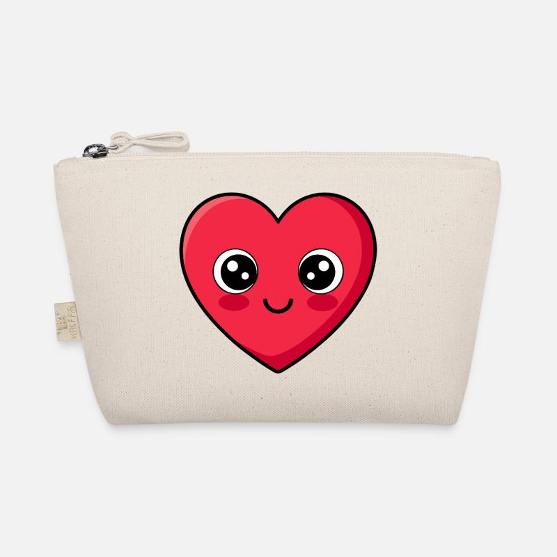 Kawaii Herz Emoticon Design Bio-Täschchen