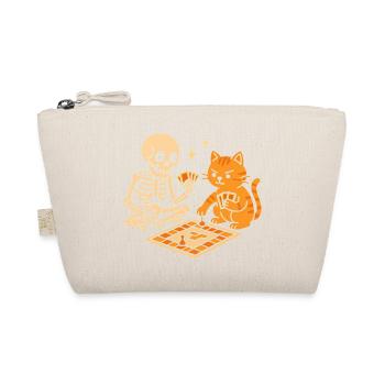 Skeleton meets tiger in board game - Organic Pouch - nature - Front