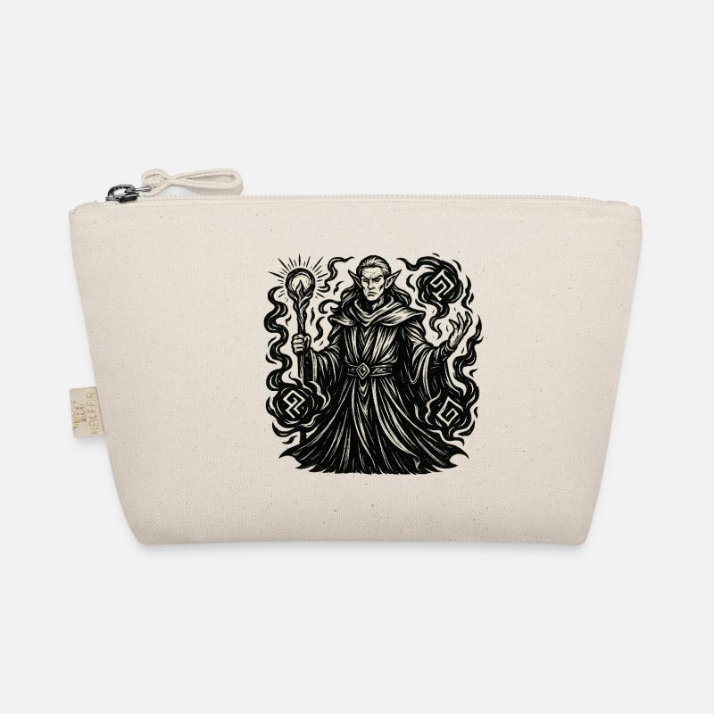 Mystical wizard with symbols Organic Pouch
