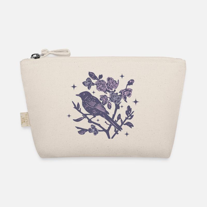 Oiseau floral nocturne sur branche Trousse biologique