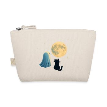 Night macro fantasy with moon and cat - Organic Pouch - nature - Front