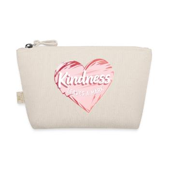 Heart with message for kindness in English - Organic Pouch - nature - Front