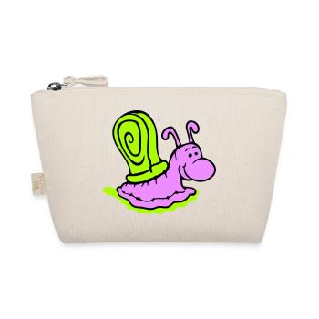 Snail Slime Trail Cute Cute Happy Cool - Organic Pouch - nature - Front