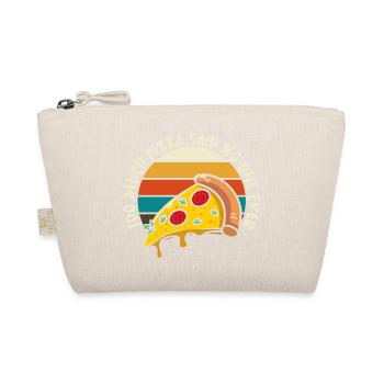 Pizza Meme Retro Sunset - Organic Pouch - nature - Front