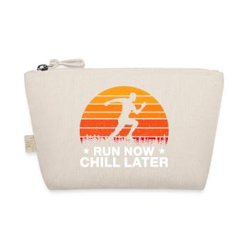 Running Run Now Chill Later Marathon Runner Gift - Trousse biologique - nature - Devant