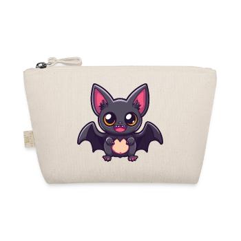 Fledermaus Halloween Lustig Comic - Bio-Täschchen - Natur - Vorne