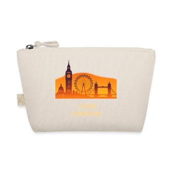 I Love London Skyline Sunset - Bio-Täschchen - Natur - Vorne