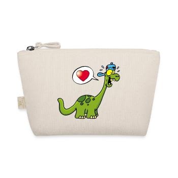 Dinosaure mignon amoureux - Trousse biologique - nature - Devant