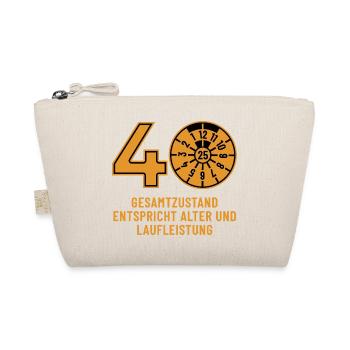 HU December 2025 - 40 Years - Birthday Gift - Organic Pouch - nature - Front