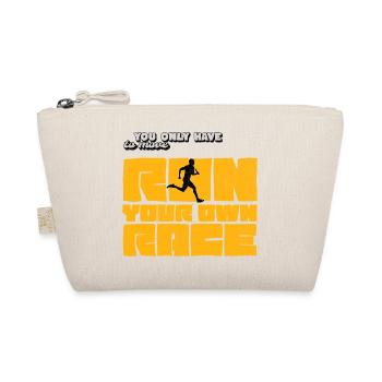 Run Your Own Race – Motivational Shirt Running - Organic Pouch - nature - Front