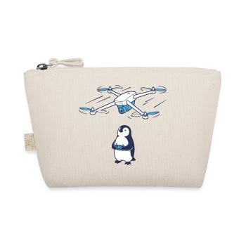 Drohne und Pinguin - Bio-Täschchen - Natur - Vorne