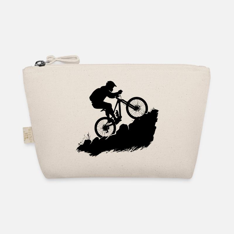 Mountainbike Radfahrer Illustration Mountainbiker - Bio-Täschchen - Natur