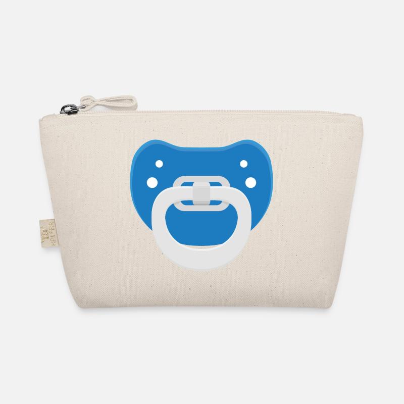 Blauer Schnuller Bio-Täschchen