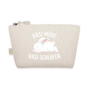 Hasi Müde Hasi Schlafen Niedlicher Hase - Bio-Täschchen - Natur - Vorne