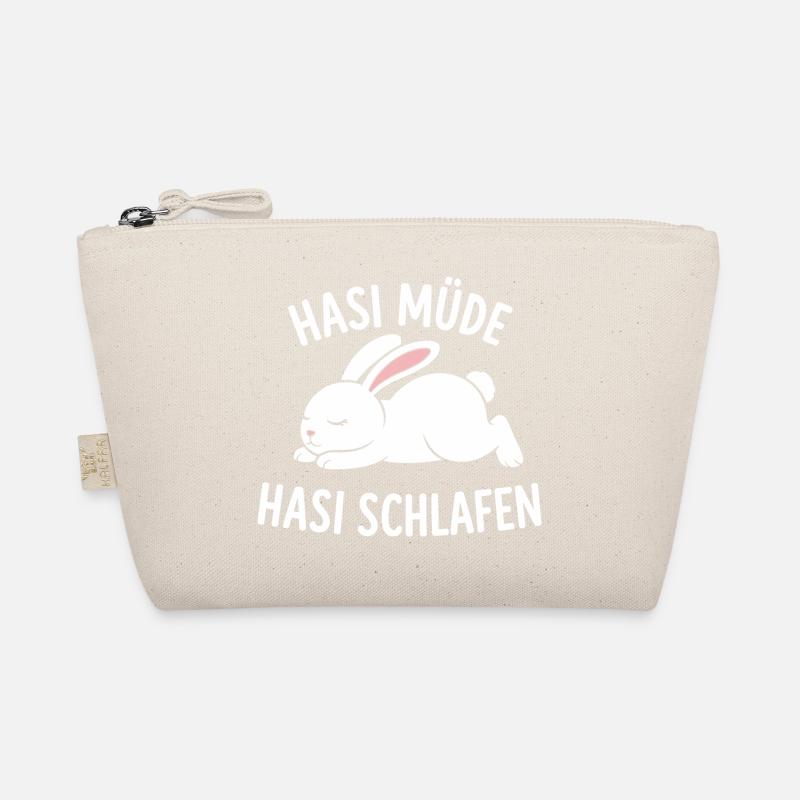 Hasi Müde Hasi Schlafen Niedlicher Hase - Bio-Täschchen - Natur