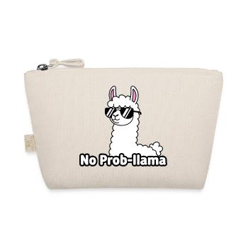 Llama with Sunglasses No Prob Mom - Organic Pouch - nature - Front
