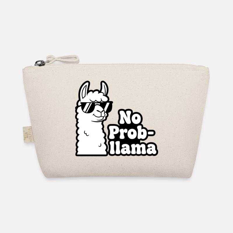 No Prob Llama Contrast Print Organic Pouch