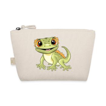 Funny smiling gecko - Organic Pouch - nature - Front