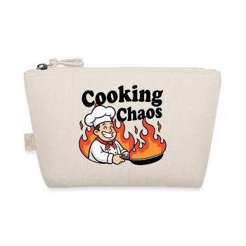 Flaming Chef Cartoon - Organic Pouch - nature - Front