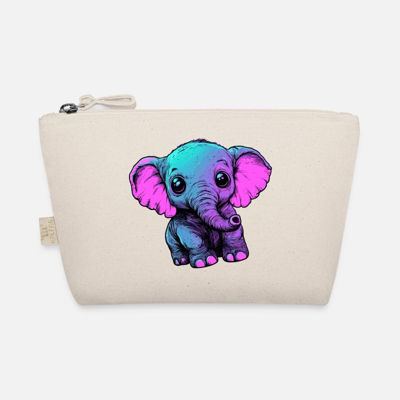 Neon Elefant Pop Art Farbenpracht Bio-Täschchen