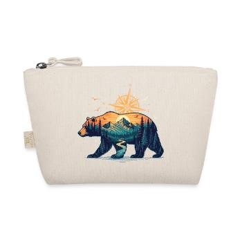 Bear Compass Nature Design Wilderness Explorer  - Organic Pouch - nature - Front