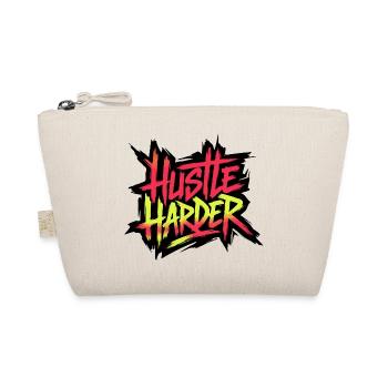 Hustle Harder Neon Graffiti - Organic Pouch - nature - Front