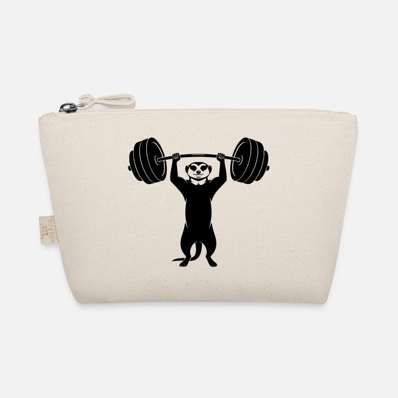 Starkes Erdmännchen mit Hantel Bio-Täschchen