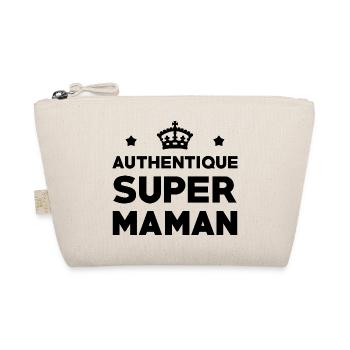 Authentic Super Mom - Mother's Day - Organic Pouch - nature - Front