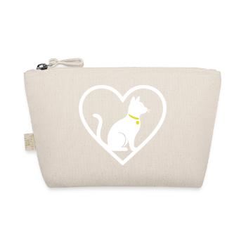 Chat Coeur Silhouette Mignon Cadeau d’Amoureux des Animaux - Trousse biologique - nature - Devant