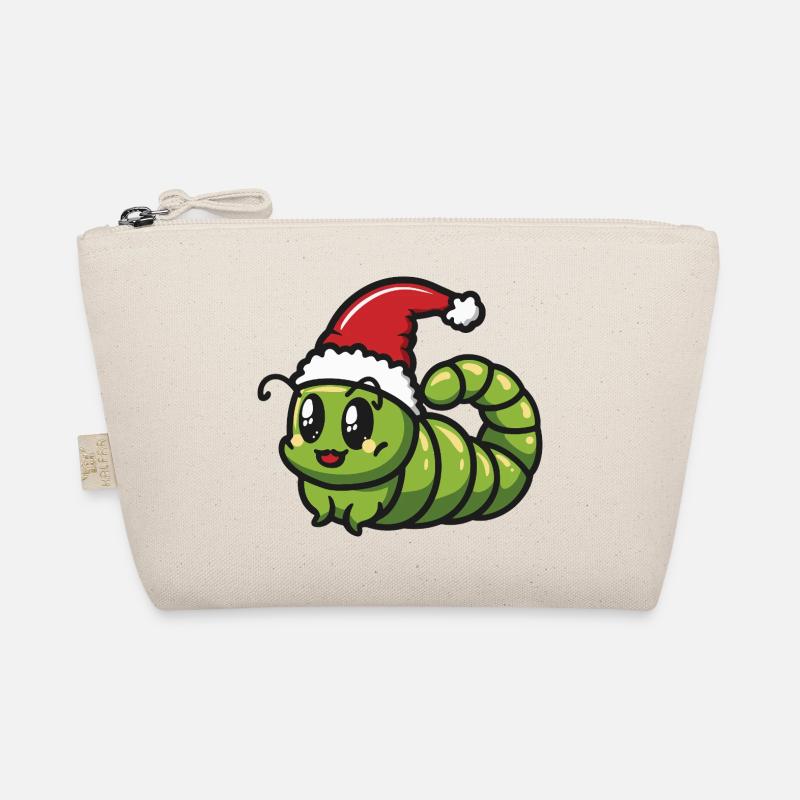 Wurm Weihnachten - Bio-Täschchen - Natur