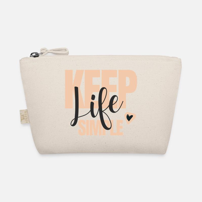 Keep Life Simple Lettering Organic Pouch
